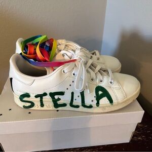 Stellah White Sneakers with Colorful Accents